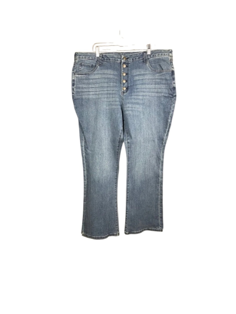 Evri Button Fly W9mens High Rise Jeans Sz 16W Stretchy Bootcut